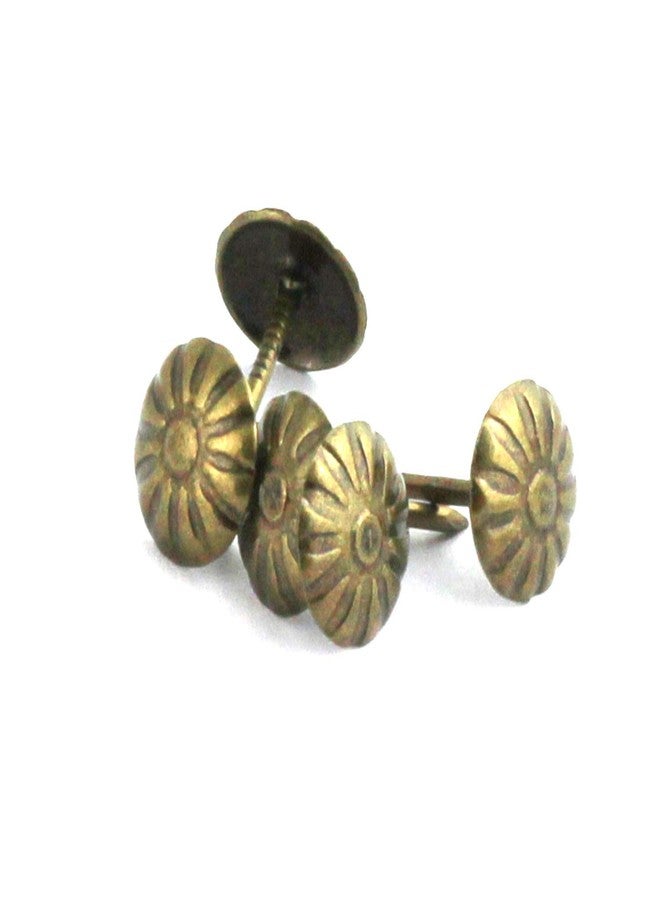 رولينج مجموعة دبابيس تنجيد من رويلينغ، 150 قطعة، بتصميم أنيق عتيق، مصنوعة من النحاس الأصفر، برأس دائري مقبب، لتزيين الأثاث، لون برونزي أخضر، مقاس 11 × 17 مم - Image 4